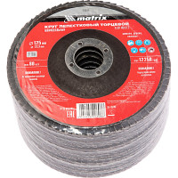Круг лепестковый торцевой (P80; 125x22.2 мм) MATRIX 74044