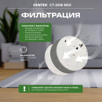 Пылесос Centek CT-2518 Red
