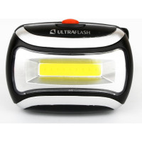 Налобный фонарь, черный, 3Вт COB LED, 3 режима, пластик Ultraflash LED5380 12870