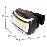 Налобный фонарь, черный, 3Вт COB LED, 3 режима, пластик Ultraflash LED5380 12870