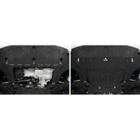 ЗК+КПП Hyundai Solaris 2017-н.в./Kia Rio X-Line 2017-н.в., сталь 2 мм АвтоБроня 111.02370.1