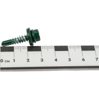 Кровельный саморез Качественный КРЕПЕЖ зеленый мох RAL 6005, 5.5х25 мм, 70 шт 0300113 КЧ