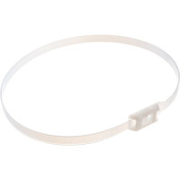 Нейлоновая открывающаяся стяжка NIKOMAX 400х8 мм, белая, уп-ка 100шт. NMC-CTN400-80-RL-WT-100