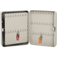 Шкафчик на 90 ключей BRAUBERG 300х240х80 мм, с замком, +90 брелоков, серый 290339