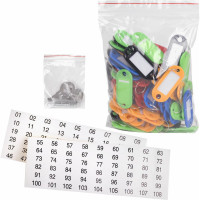 Шкафчик на 90 ключей BRAUBERG 300х240х80 мм, с замком, +90 брелоков, серый 290339