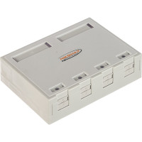 Корпус настенной розетки NIKOMAX 4 порта, белый NMC-MB4P-ST-WT