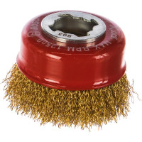 Щетка чашечная витая X-LOCK (75 мм; латунированная сталь; 0.3 мм) Bosch 2608620730