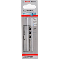 Сверло спиральное по металлу PointTeQ (2 шт; 3.2х36х65 мм) Bosch 2608577159