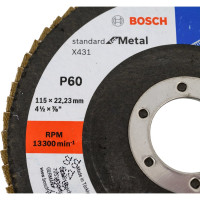 Круг лепестковый торцевой S.f.Metal, 115 мм, K60 Bosch 2608603713
