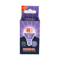 Светодиодная лампа Volpe LED-G45-7W/DW/E14/FR/NR. Форма шар, матовая. UL-00003818