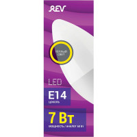 Лампа REV сд C37 Е14 7W, 2700K, теплый свет 32349 5