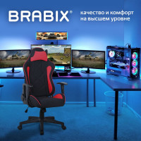 Компьютерное геймерское офисное кресло BRABIX , GT Racer GM-101, с подлокотниками, подушка 531820