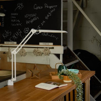 Настольный светильник Uniel на струбцине /LED/500Lm/4500K/Dimmer/TLD-524 White/8W/ 10610