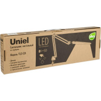 Настольный светильник Uniel на струбцине /LED/500Lm/4500K/Dimmer/TLD-524 White/8W/ 10610