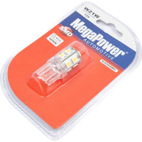 Автолампа W21W W2.5х16q 13 SMD 5050 WHITE MEGAPOWER M-20384SWбл