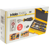 Набор бит Felo ERGONIC SL/HEX/PH/PZ/Tx/SQ/SPANNER/BH/MS с трещоткой и отвертка с держателем бит в кейсе, 36 шт 05783606