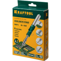 Набор, паяльник газовый, 3в1, 4 насадки, припой, чистка жал, 1300С KRAFTOOL 55504-H8