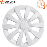 Колесные колпаки Airline 13" Торнадо, белые, карбон, комплект 2 шт. AWCC-13-08