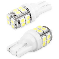 Автолампа SKYWAY диод T10 (W5W) 12V 20 SMD диодов 1-конт белая, в комплекте 2 шт S08201110