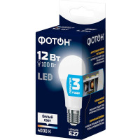 Светодиодная лампа ФОТОН LED A60 12Вт E27 4000K белый свет 22827