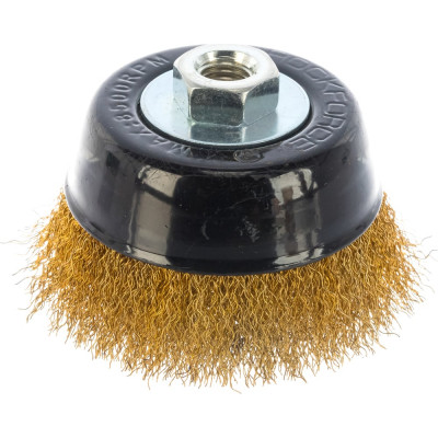 Кордщетка чашеобразная латунная для УШМ, 100 мм, в блистере ROCKFORCE RF-BWC004(29658)