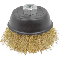 Кордщетка чашеобразная латунная для УШМ, 100 мм, в блистере ROCKFORCE RF-BWC004(29658)