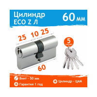 Цилиндровый механизм НОРА-М ЕСО Z Л-60 30-30 хром Х 15203