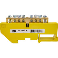 Нулевая шина на DIN-изоляторе IEK ШНИ-6x9-8-Д-Ж YNN10-69-8D-K05