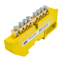 Нулевая шина на DIN-изоляторе IEK ШНИ-6x9-8-Д-Ж YNN10-69-8D-K05