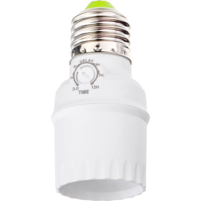 Датчик освещения, duwi фотореле FR-04, под патрон E27, 20А, 15-100Лк, со встроенным таймером отключения, IP20, белый, 25873 5