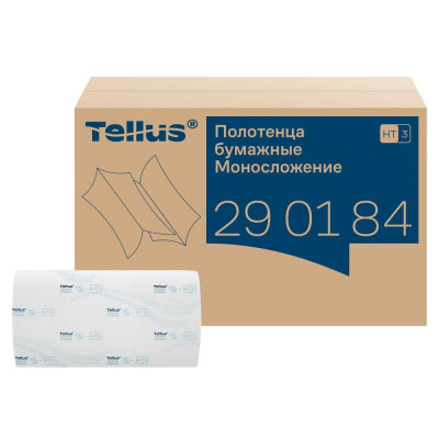 Двухслойные полотенца Tellus Advanced сложение ZZ, белые Н3 20 пачек в уп. 290184 22359