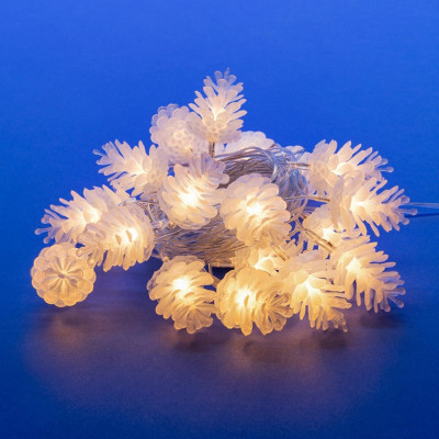 Светодиодная гирлянда Uniel ULD-S0280-020/DTA WARM WHITE IP20 PINE CONES «Шишки» 9582
