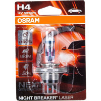Автолампа Osram H4 60,55 P43t+150 NIGHT LASER 4050K 12V ,1,10 64193NL-01B