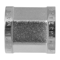 Муфта MPF 1/2" латунная никелированная шестигранная внутренняя резьба ИС.072631
