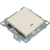 Выключатель GUSI ELECTRIC Ugra 1 клавиша, индикация, СУ, 10А, 250В, бежевый С11В18-003