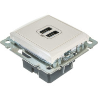 Зарядное устройство Legrand USB тип А / тип А Legrand Valena 3000мА 15Вт слоновая кость 774170