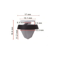 Клипса 50 шт AVERS 5J0867276-50