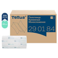 Двухслойные полотенца Tellus Advanced сложение ZZ, белые Н3 20 пачек в уп. 290184 22359