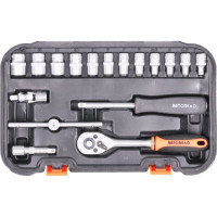 Набор торцевых головок АвтоDело 1/4" DR 17 предметов 39917 13700