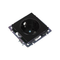 Розетка Smartbuy с заземлением 16А черная Нептун SBE-05b-16-S1-Z