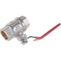 Шаровой кран Terma RED 1/2 Т-обр. трехходовой ручка 26158