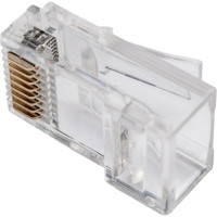 Коннектор RJ-45 TWT 8P8C UTP категория 5e, универсальный, со вставкой, 100 шт. в упаковке PL45-8P8C-V
