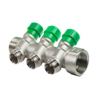 Коллектор KROMWELL с регулируемыми вентилями и переходами на наружную резьбу EU.ST3078285 3x1x12_k