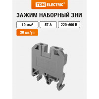 Наборный зажим TDM ELECTRIC ЗНИ-10мм2 JXB70А серый SQ0803-0005