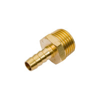 Штуцер пневматический наружная резьба 1/2- елочка 8 мм, 2 шт. + хомуты ROCKFORCE RF-MH08/05(1908)