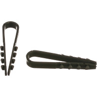 Дюбель-хомут для круглого кабеля EKF черный, PROxima, 100 шт. plc-ncc-5x10b