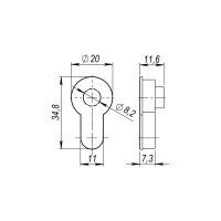 Вставка под шток ARMADILLO ET.TANG.UNI (CYLINDER) BL-26 черный 44575