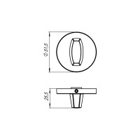 Поворотная ручка ARMADILLO WC-BOLT BK6 URS AB-7 Бронза 39297