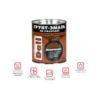 Грунт-эмаль по ржавчине Dali 3 в 1 молотковая шоколадная 2 л 3 135285