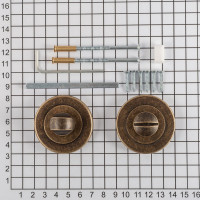Поворотная кнопка DOORLOCK DL M08/Y AB-SR античная бронза A=35-42мм, шток 5/8мм 73544
